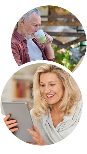 over 50's man and woman